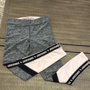 Abercrombie & Fitch Kids Gray and Black and Pink Leggings